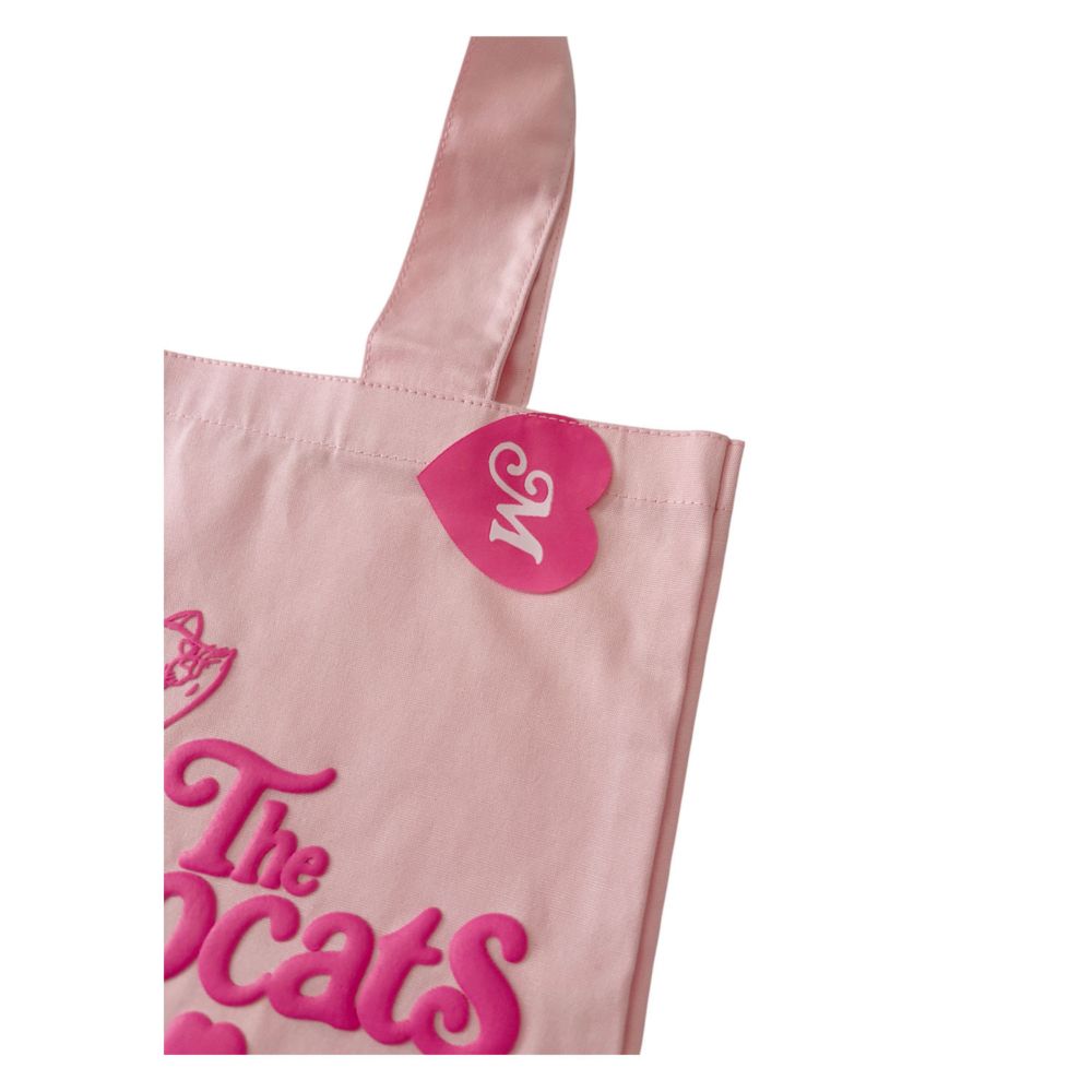 ノスタルジカ おしゃれキャット マリー ペールピンク&times;ピンク プクトートバッグ