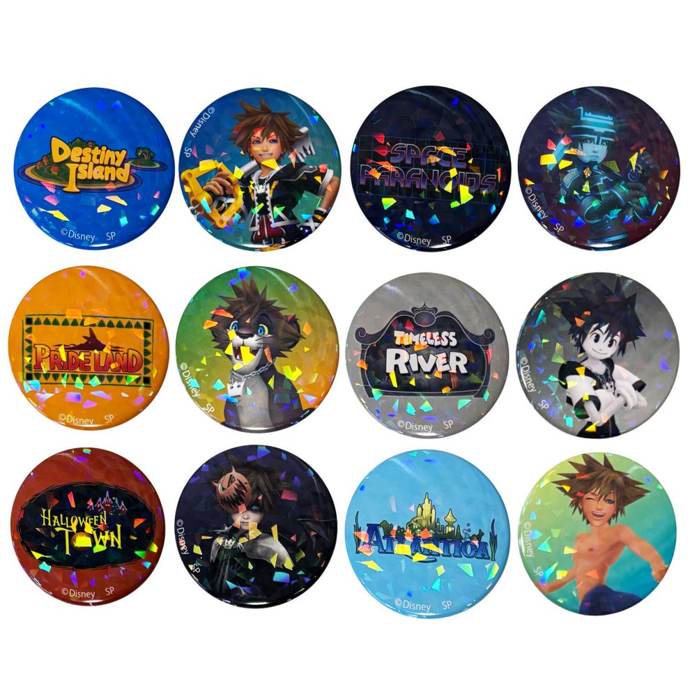 ディズニー キングダム ハーツ ブラインド缶バッジ2個セット 単品（全6種）