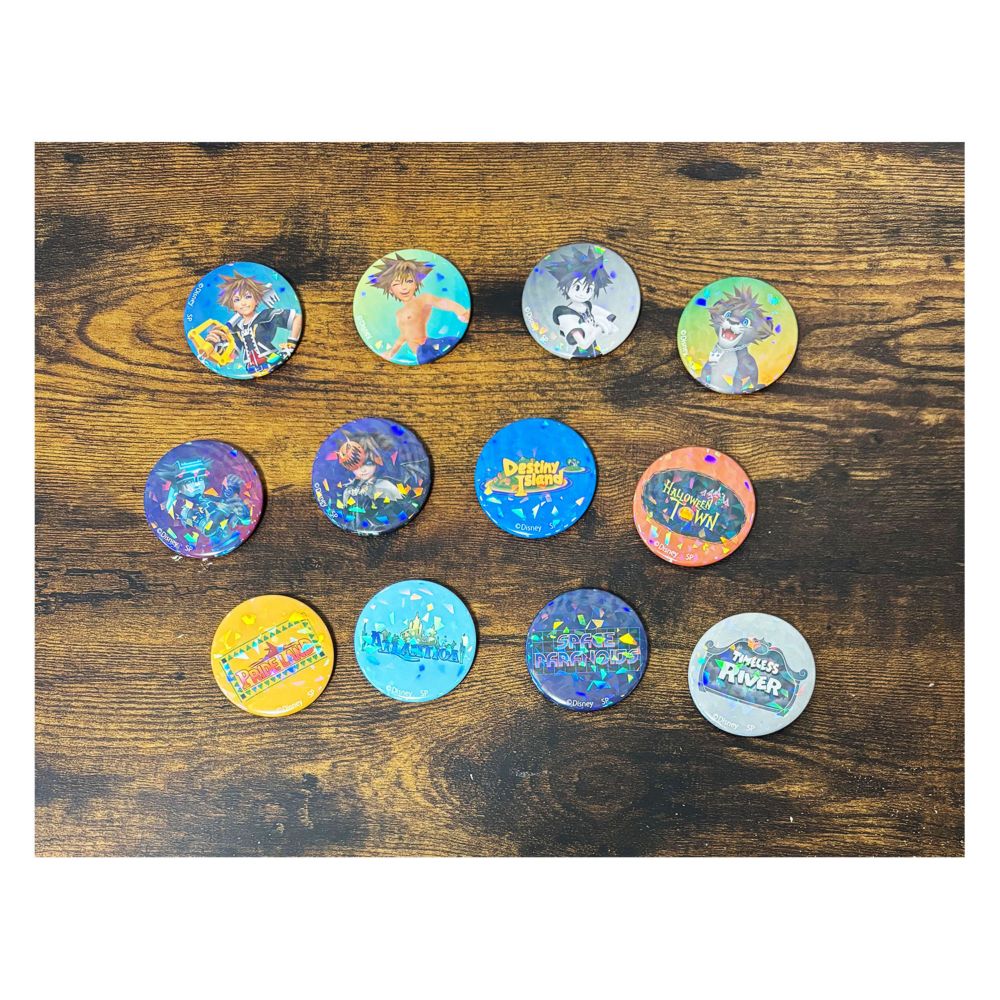 ディズニー キングダム ハーツ ブラインド缶バッジ2個セット 単品（全6種）