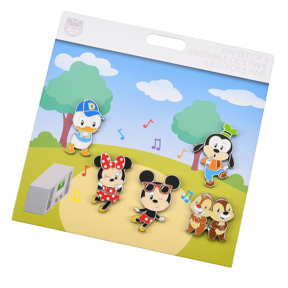 公式 ショップディズニー ミッキー フレンズ ピンバッジ ダンシング デフォルメ