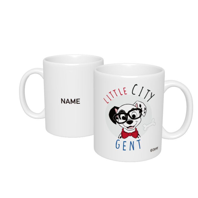 公式 ショップディズニー D Made 名入れマグカップ 101匹わんちゃん パッチ 眼鏡