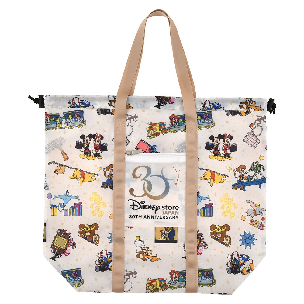 公式 ショップディズニー ディズニーキャラクター トートバッグ 折りたたみ式 Disney Store Japan 30th
