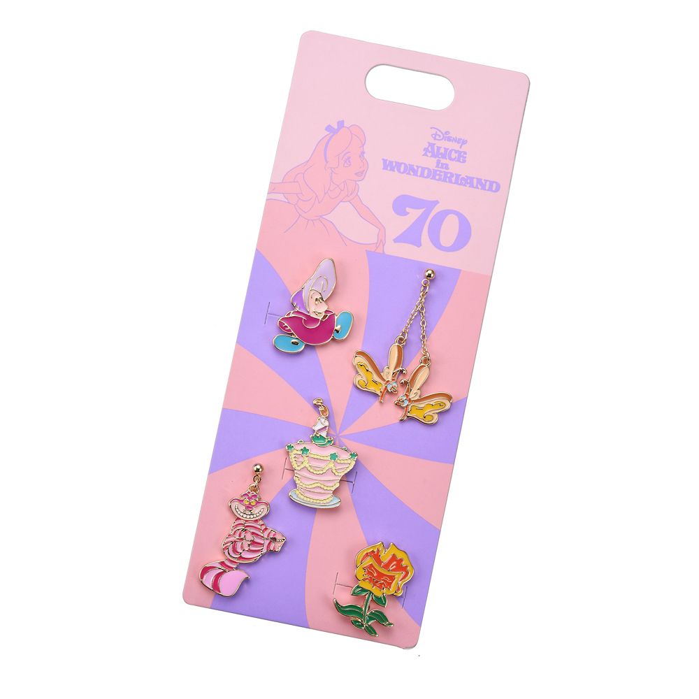 公式 ショップディズニー ふしぎの国のアリス ピアス イヤリング セット Alice In Wonderland 70