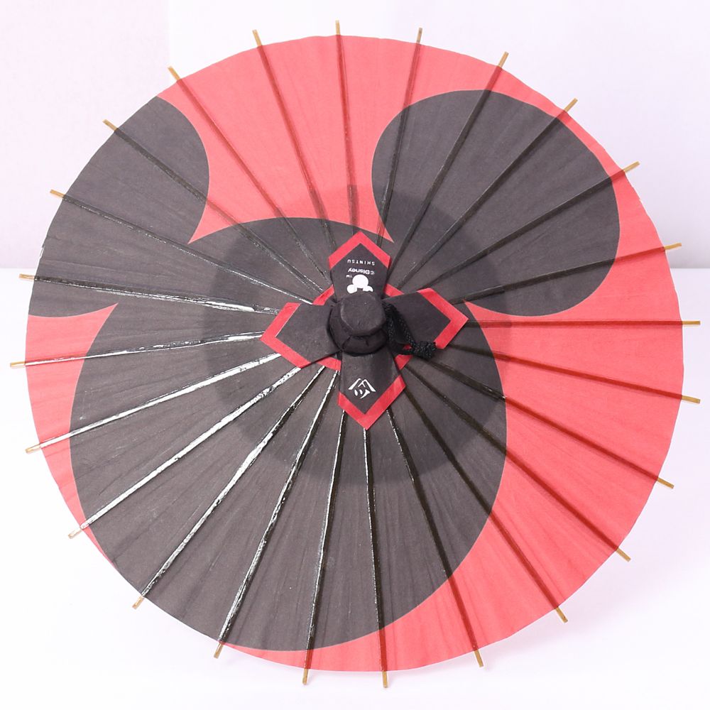 ディズニー/京都伝統工芸 姫和傘 ミッキー月奴/黒