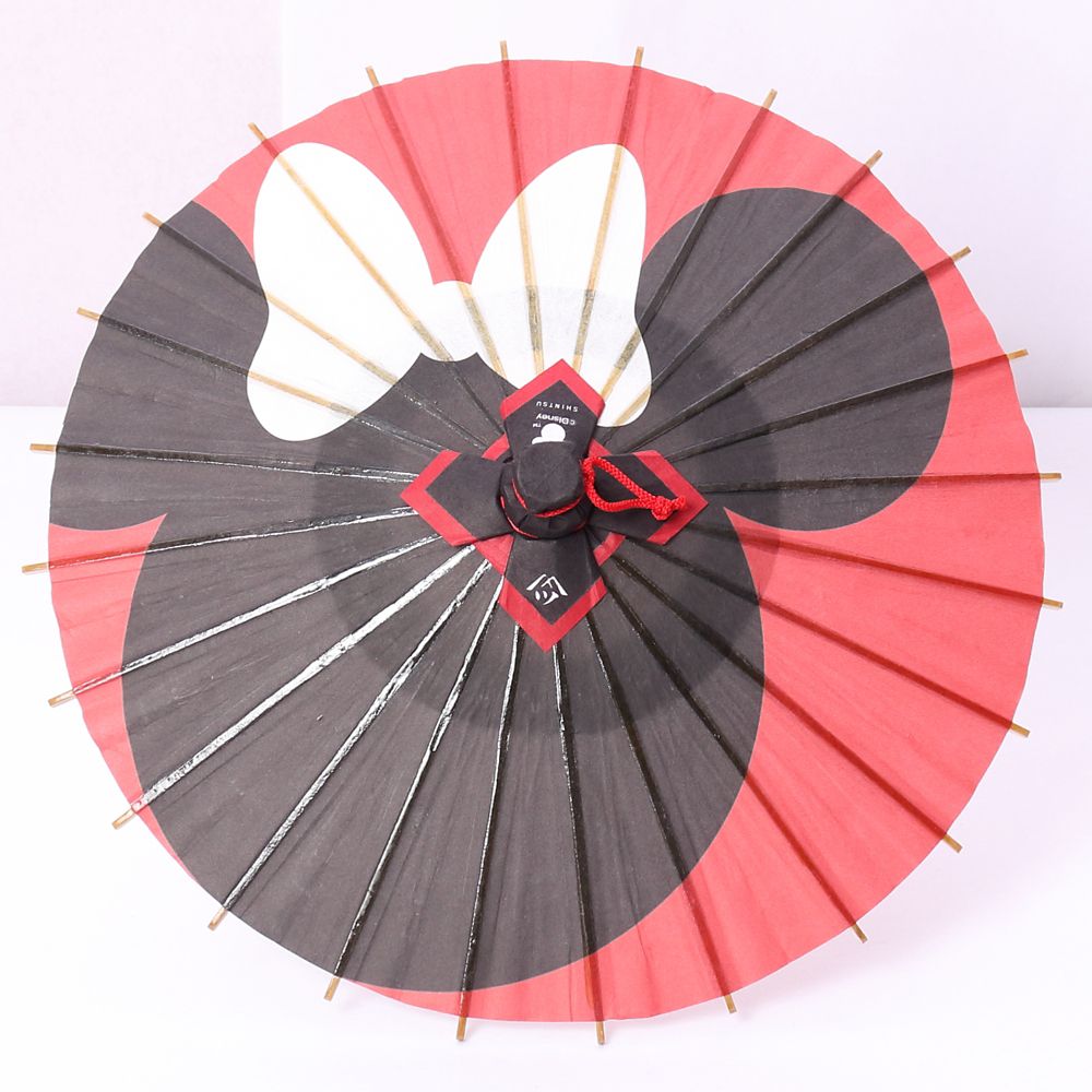 ディズニー/京都伝統工芸 姫和傘 ミニー月奴/黒