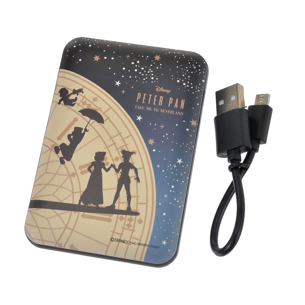 公式 ショップディズニー ピーター パン モバイルバッテリーチャージャー Take Me To Neverland