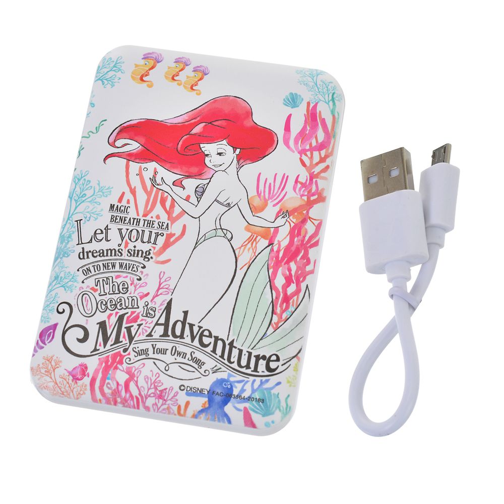 ディズニーストア限定 アリエルモバイルバッテリー マリンのディズニーキャラクターサインコレクト