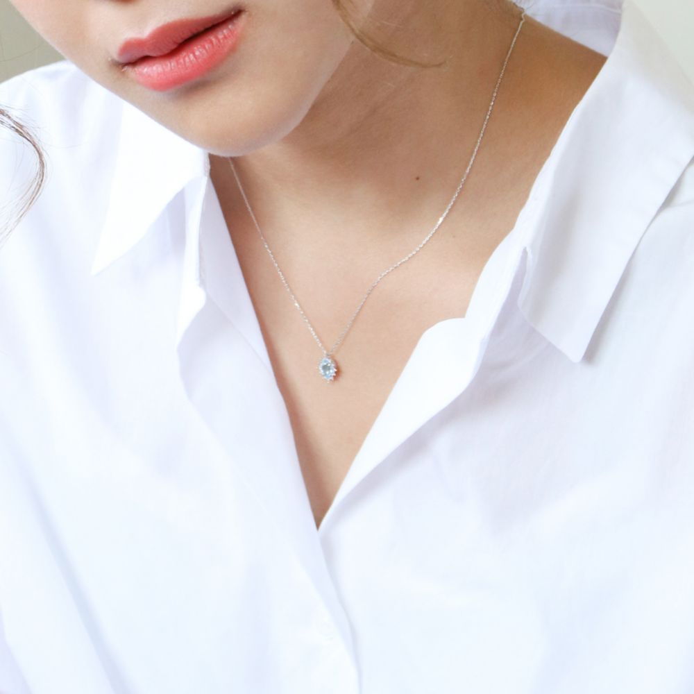 【ザ・キッス】DI-WN1841SBT ディズニープリンセス シンデレラ / ホワイトゴールド ネックレス