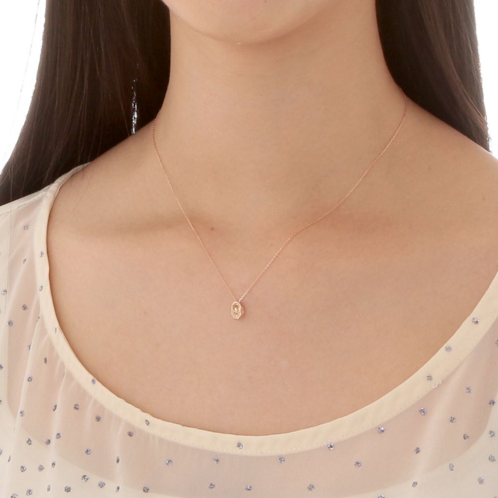 【ザ・キッス】DI-PN1843LEQ ディズニープリンセス ベル / ピンクゴールド ネックレス