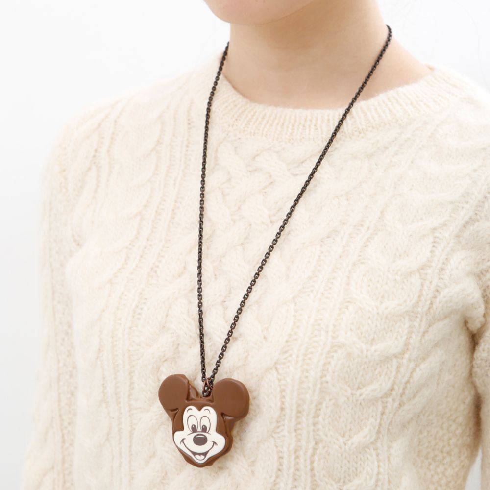 【キューポット】ミッキーマウス/ネックレス　チョコレートケーキ