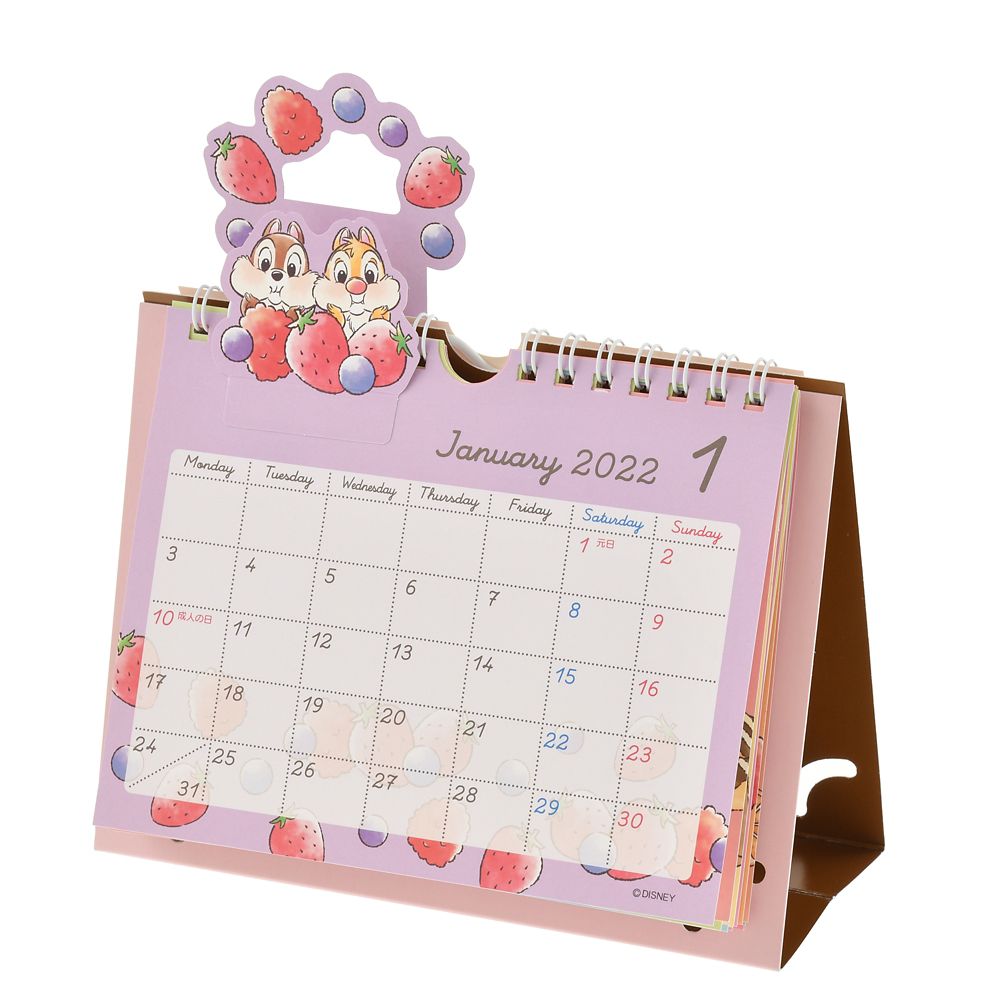 公式 ショップディズニー チップ デール 卓上カレンダー 22 くいしんぼう ポップアップ Calendars Organizers