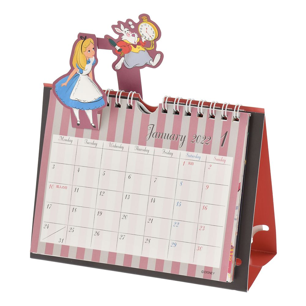 公式 ショップディズニー ふしぎの国のアリス 卓上カレンダー 22 ポップアップ Calendars Organizers