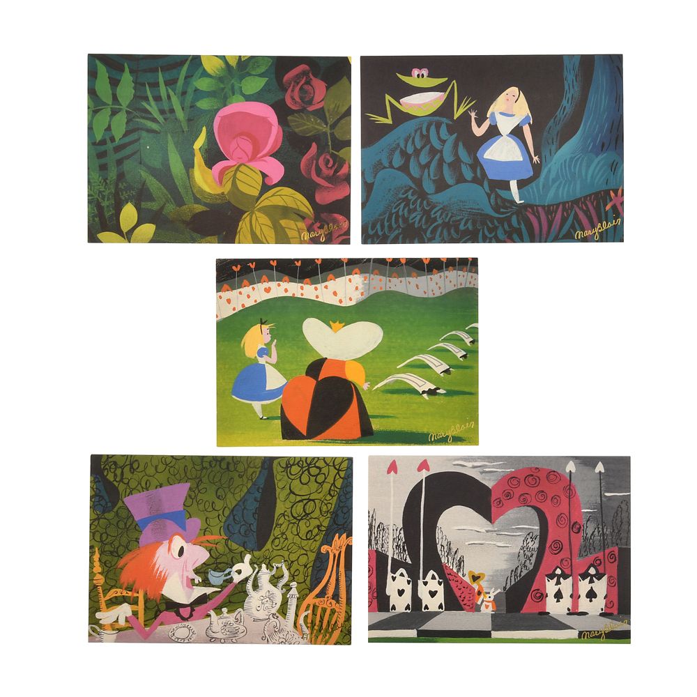 公式 ショップディズニー ふしぎの国のアリス ノートカードセット Alice In Wonderland By Mary Blair