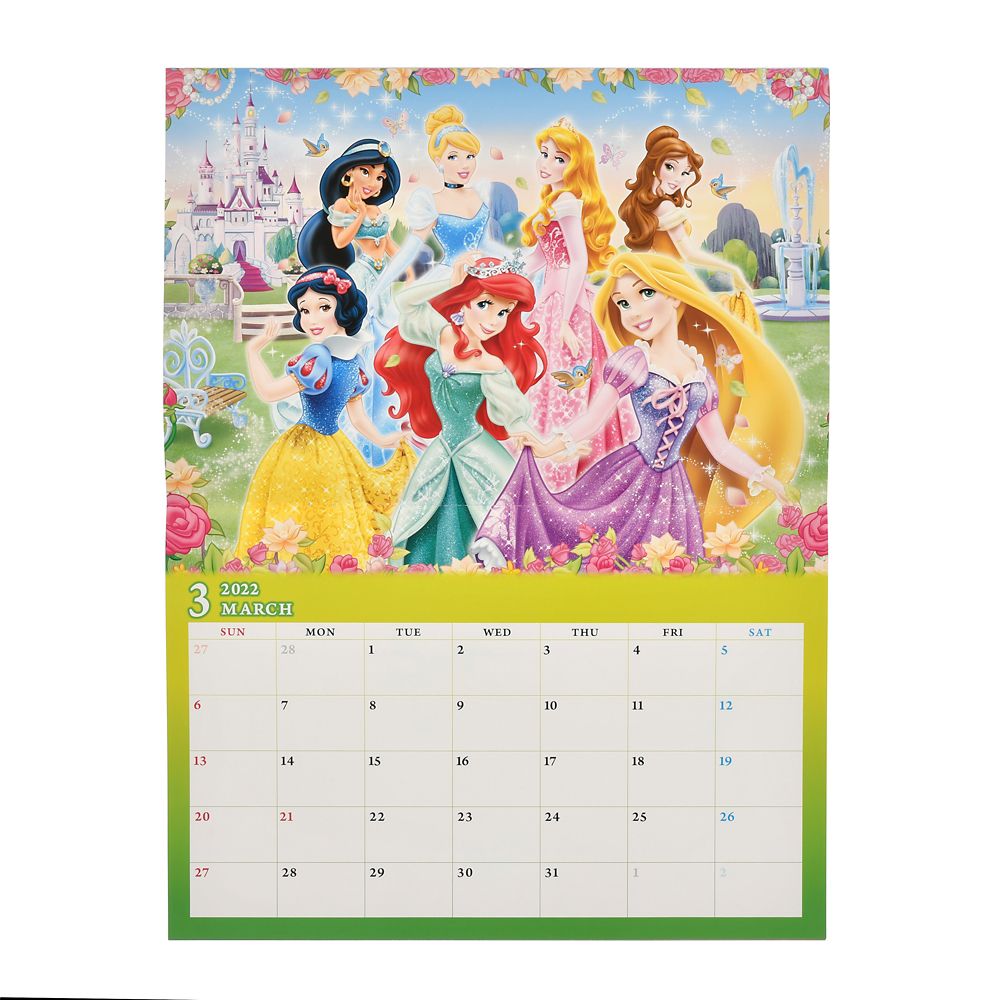 公式 ショップディズニー ディズニープリンセス 壁掛けカレンダー 22 Calendars Organizers