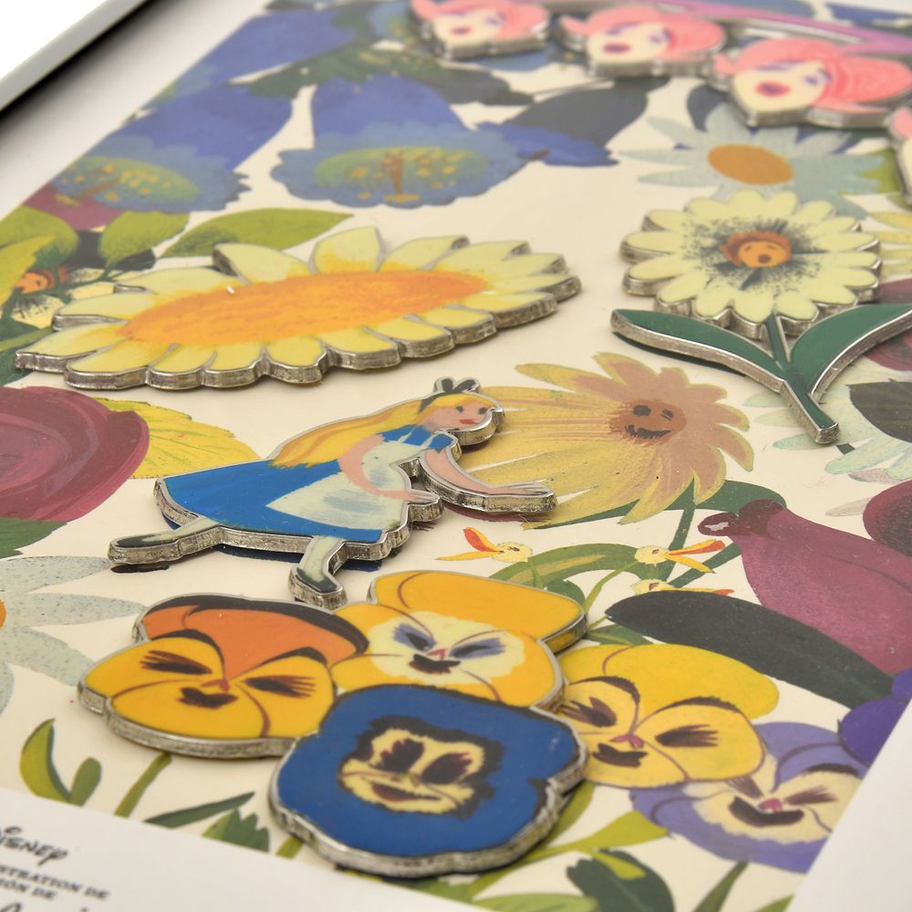 超爆安 ふしぎの国のアリス ディズニー 美品 アリス 花たち Blair Mary メアリーブレア フレームアート ピンバッジセット その他 Labelians Fr