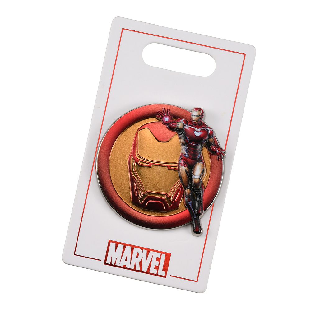 公式 ショップディズニー マーベル アイアンマン ピンバッジ メタルレリーフ
