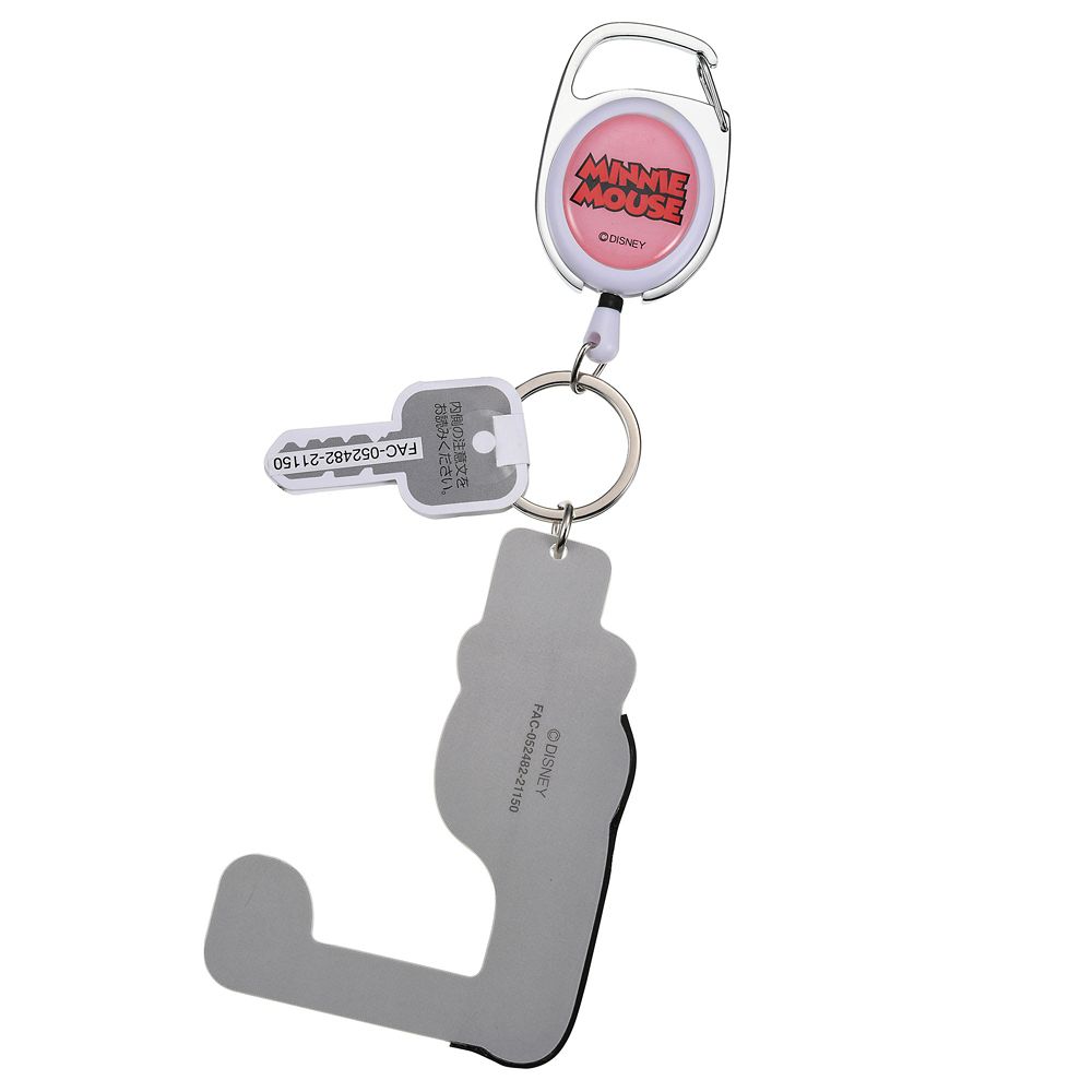 公式 ショップディズニー ミニー キーホルダー キーチェーン リールタイプ タッチレス