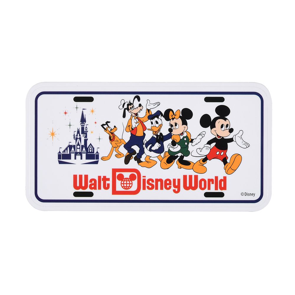 公式 ショップディズニー ミッキー フレンズ シール ステッカー ナンバープレート Walt Disney World 50th Vault