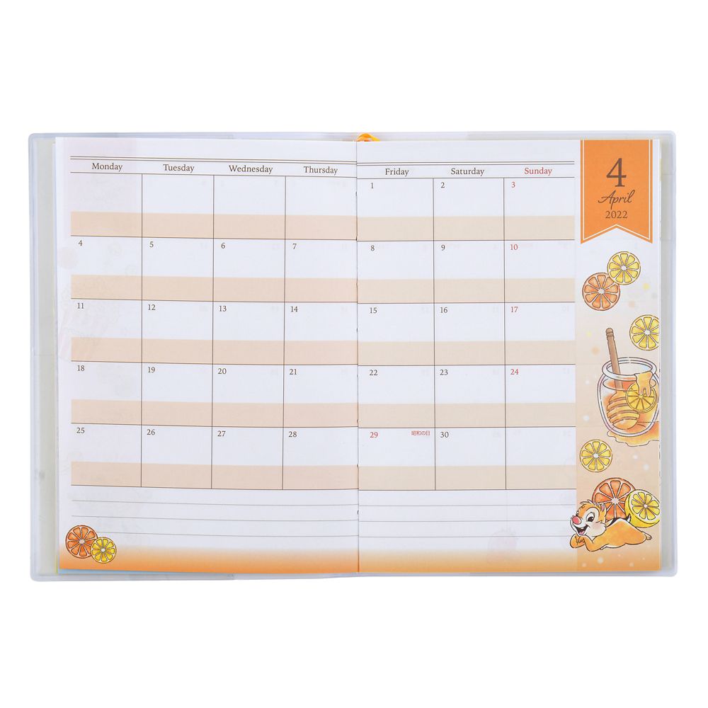 公式 ショップディズニー チップ デール 手帳 スケジュール帳 22 バーチカル B6 くいしんぼう Calendars Organizers