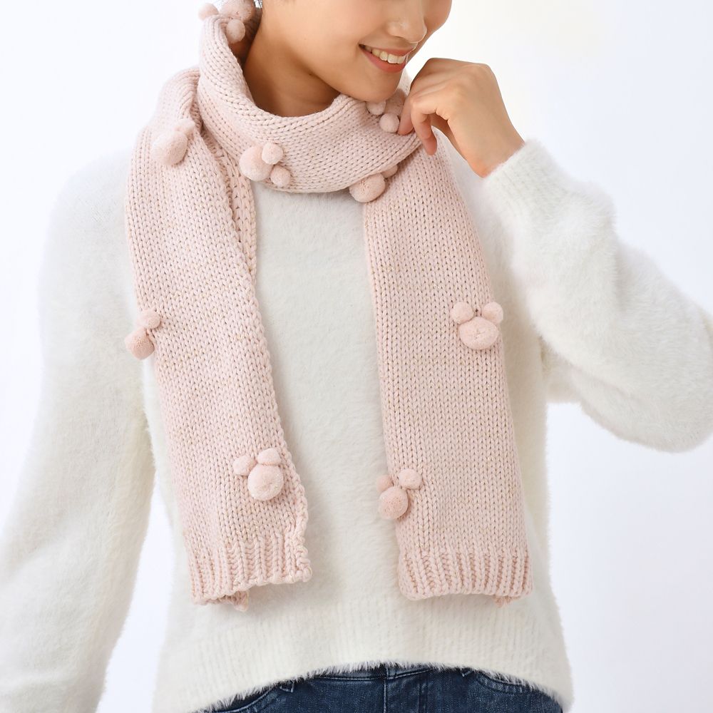 公式 ショップディズニー ミッキー マフラー ニット Icy Winter