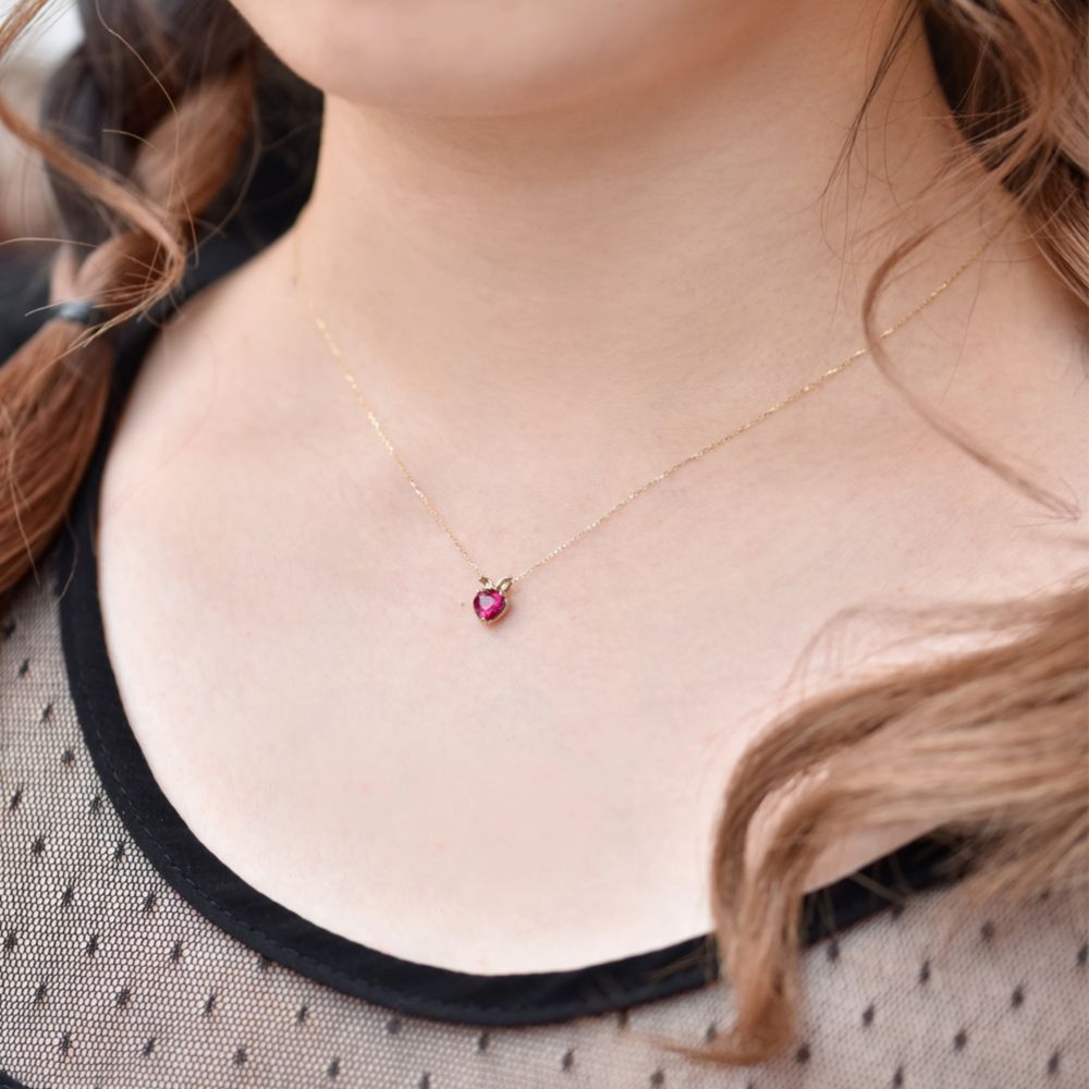 【キューポット】不思議の国のアリス/シロウサギ　ネックレス　ハートキャンディー