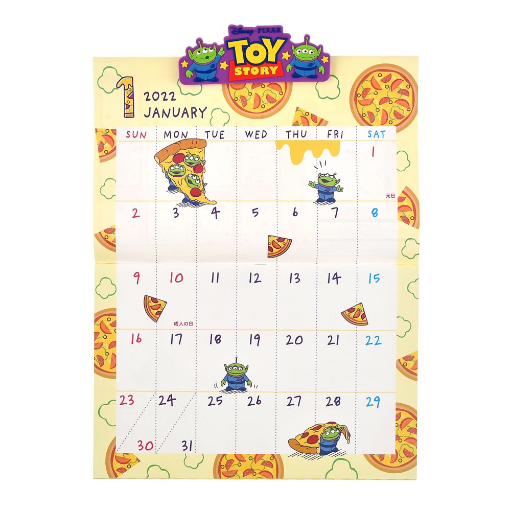 公式 ショップディズニー トイ ストーリー 壁掛けカレンダー 22 クリップ付き Calendars Organizers