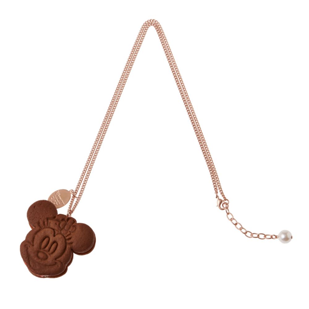 【キューポット】ミニーマウス /ネックレス　 ラズベリー クッキーサンドアイス