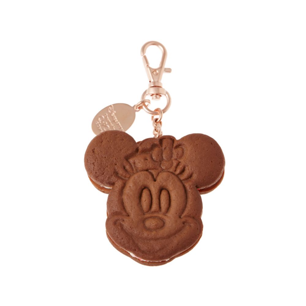 【キューポット】ミニーマウス /バッグチャーム　 ラズベリー クッキーサンドアイス