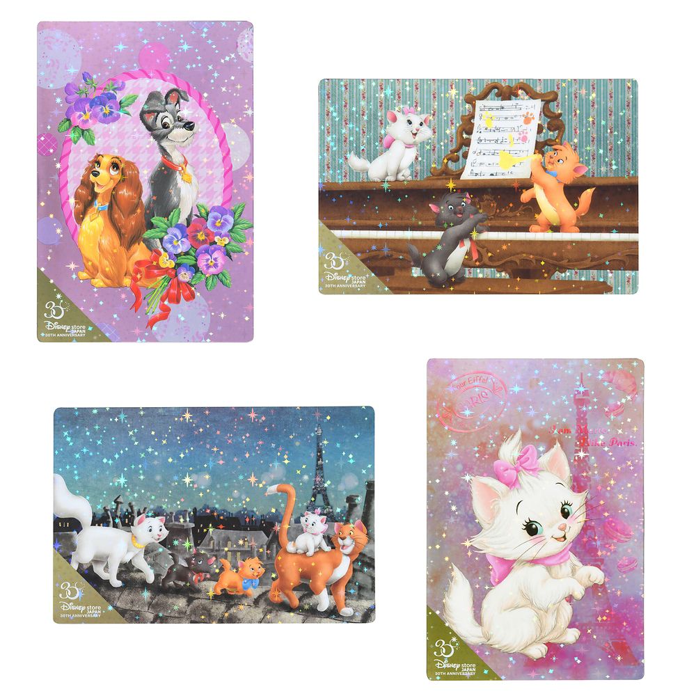 公式 ショップディズニー ディズニーキャラクター ポストカード セット 12月 Disney Store Japan 30th