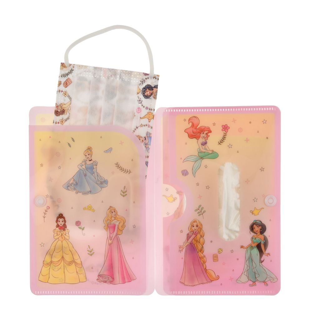 公式 ショップディズニー ディズニープリンセス キッズ用 不織布マスク マスクケース付き パステルファンシー