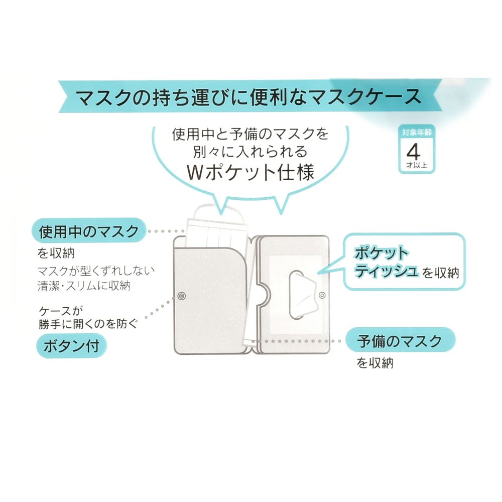 公式 ショップディズニー ディズニープリンセス キッズ用 不織布マスク マスクケース付き パステルファンシー