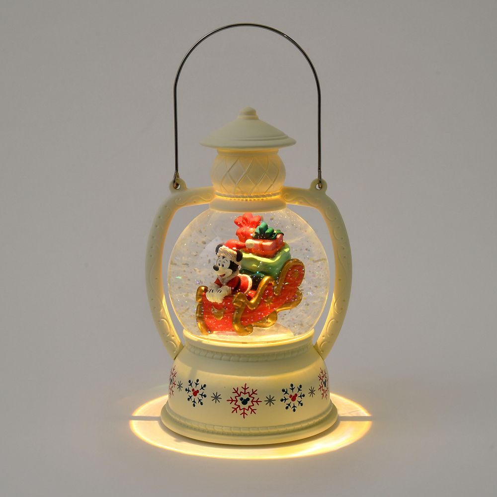 公式 ショップディズニー ミッキー スノードーム ミュージック ライトアップ ランタン Disney Christmas 22