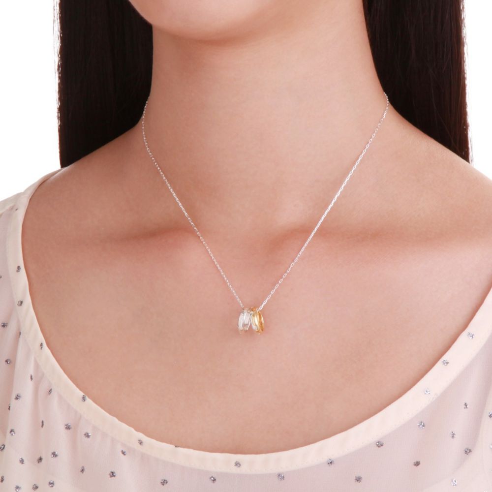 【ザ・キッス】DI-SN704-40 ディズニー くまのプーさん&ピグレット / シルバー ネックレス 40cm