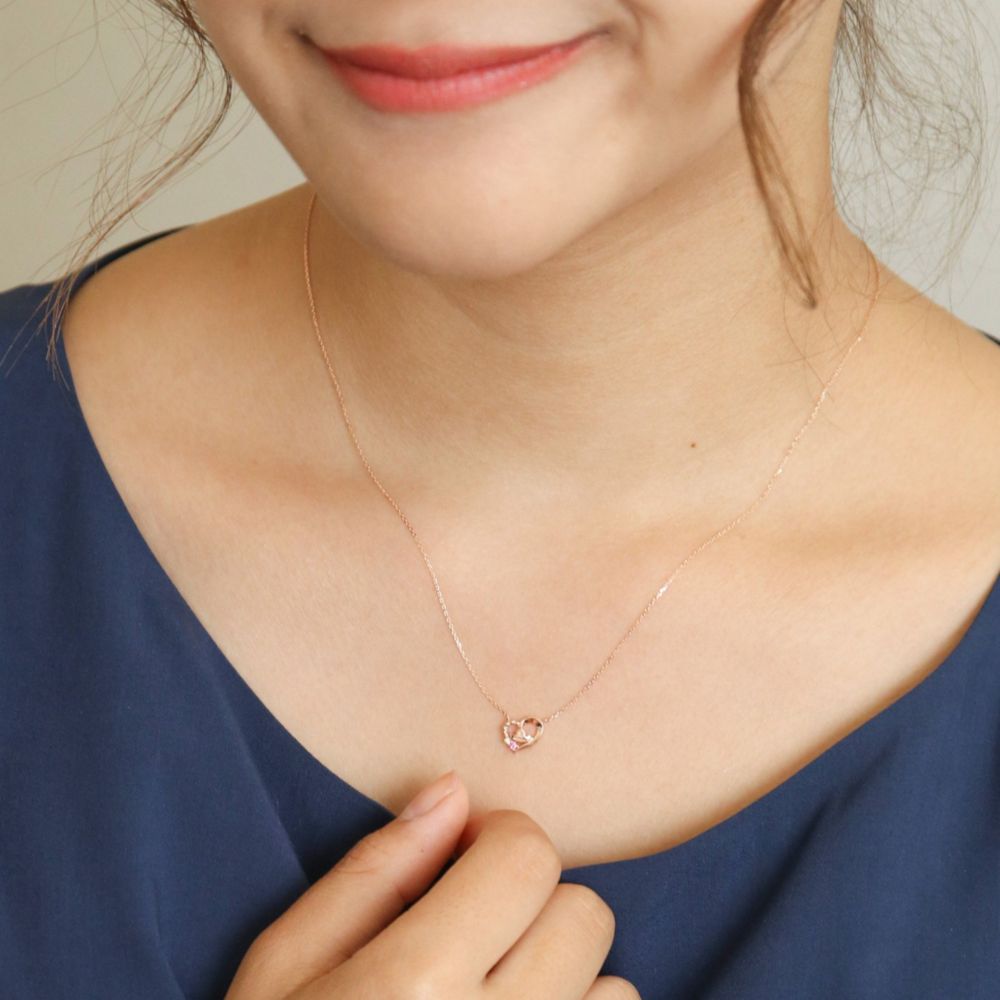 【ザ・キッス】DI-PN1814PSP ディズニープリンセス オーロラ姫 / ピンクゴールド ネックレス 40cm