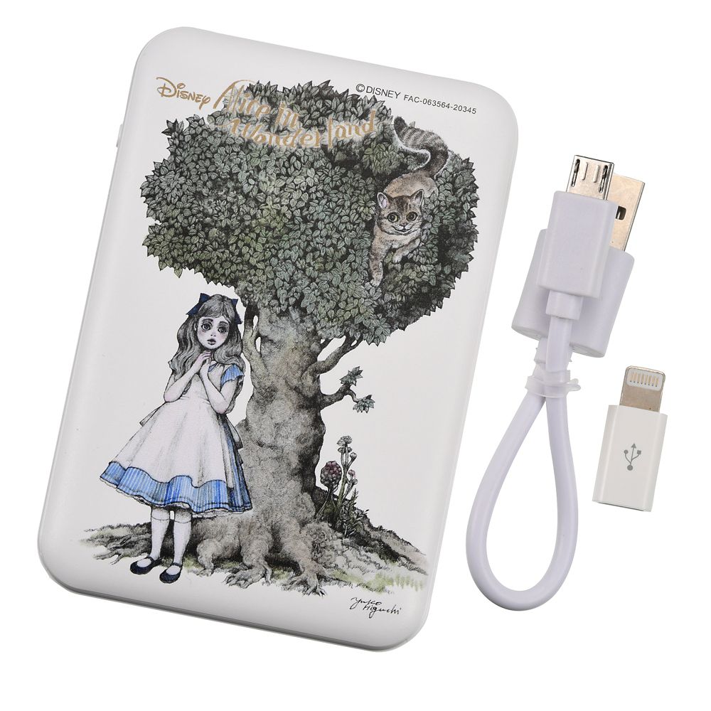 公式 ショップディズニー アリス チェシャ猫 モバイルバッテリーチャージャー Disney Artist Collection By Yuko Higuchi Alice