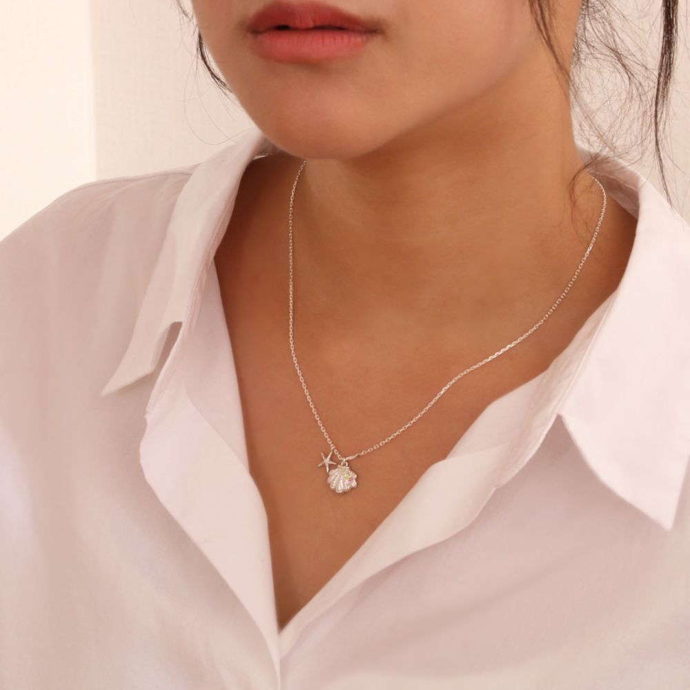 【ザ・キッス】 DI-SN800CZ アリエル ネックレス 40cm / シルバー素材