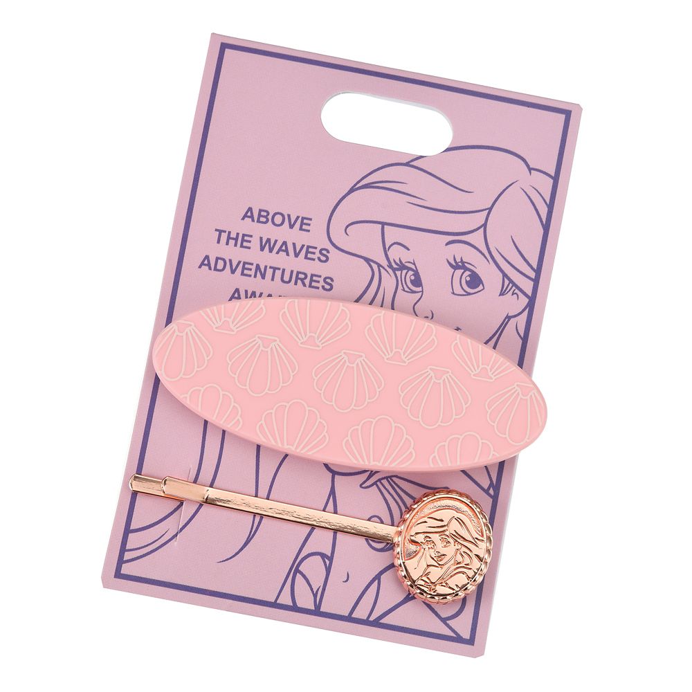 公式 ショップディズニー アリエル ヘアピン ヘアクリップ ピンク