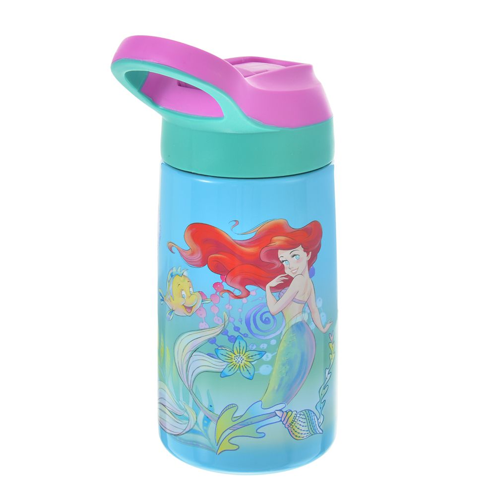 公式 ショップディズニー アリエル フランダー 水筒 ウォーターボトル ステンレス レインボー