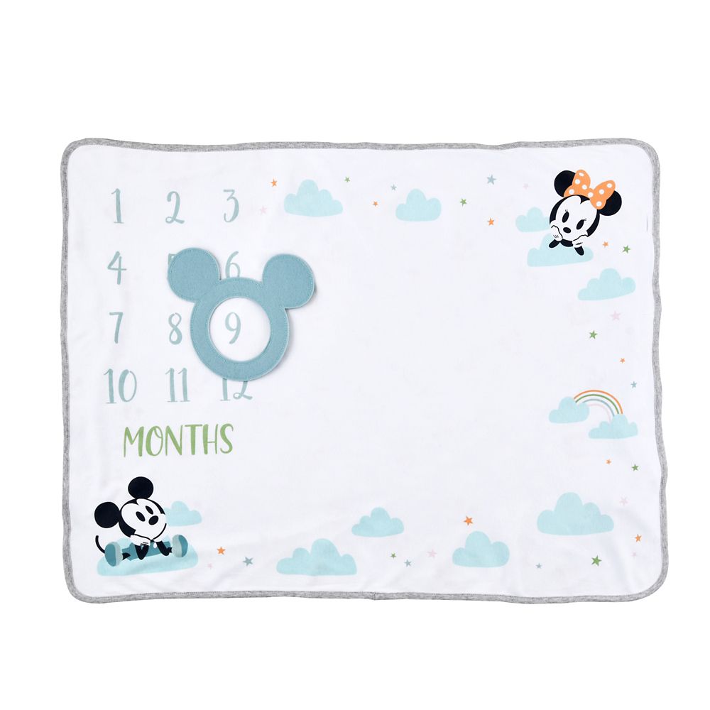 公式 ショップディズニー ミッキー ミニー ブランケット マイルストーン Rainbow With Clouds Disney Baby