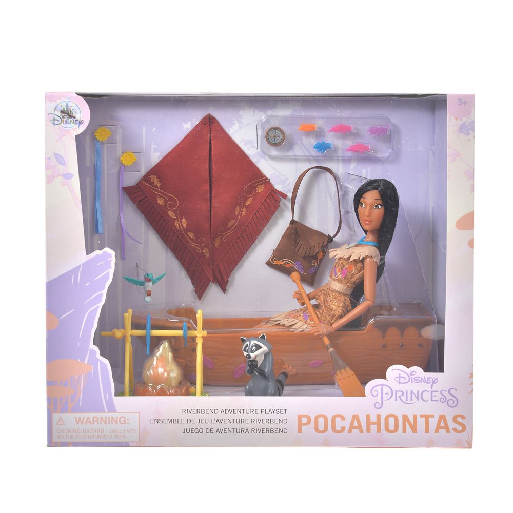 公式 ショップディズニー ポカホンタス ミーコ フリット クラシックドール 川 プレイセット