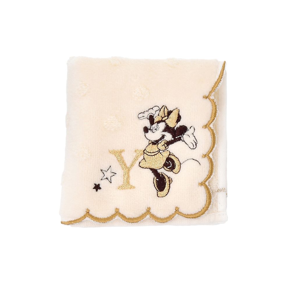 公式 ショップディズニー ミニー ミニタオル Y アルファベット