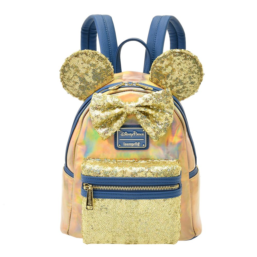 公式 ショップディズニー Loungefly ミニー リュックサック バックパック ブルー Walt Disney World 50th