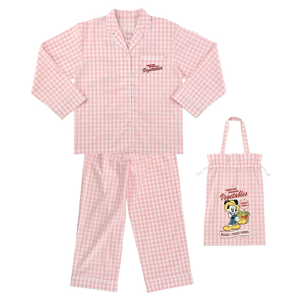 公式 ショップディズニー ミッキー 長袖パジャマ 巾着トートバッグ付き Spring Room Wear