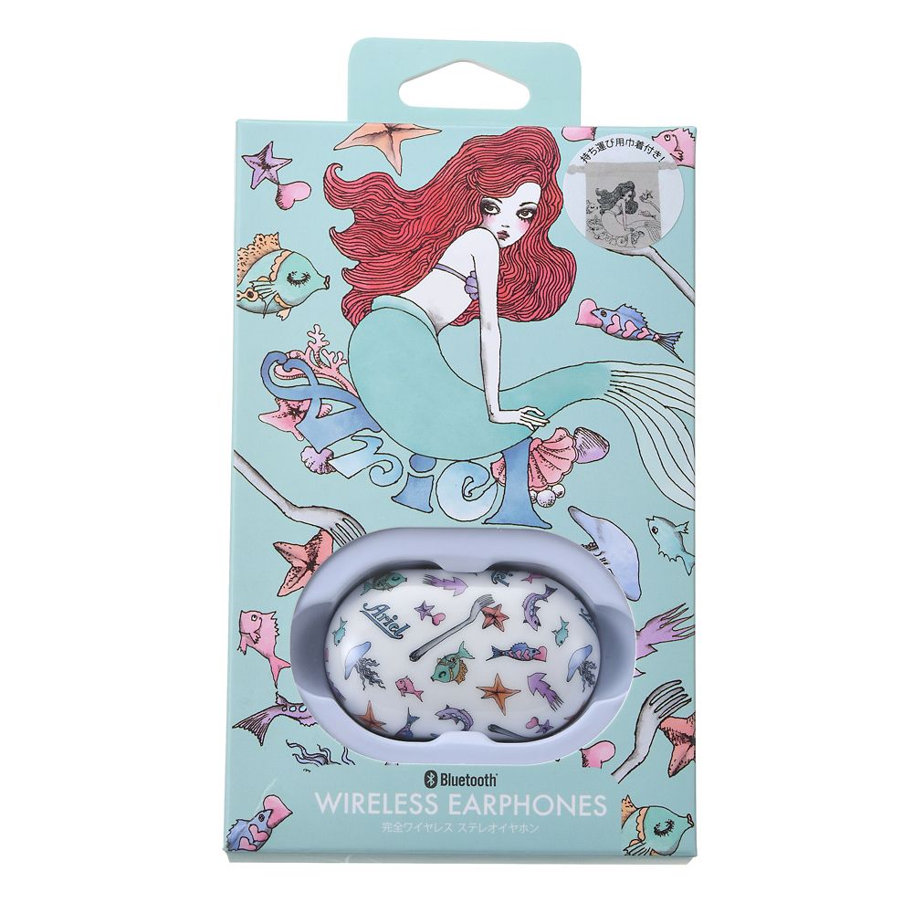 公式 ショップディズニー アリエル 完全ワイヤレスイヤホン 巾着付き Disney Artist Collection By Aquirax Uno