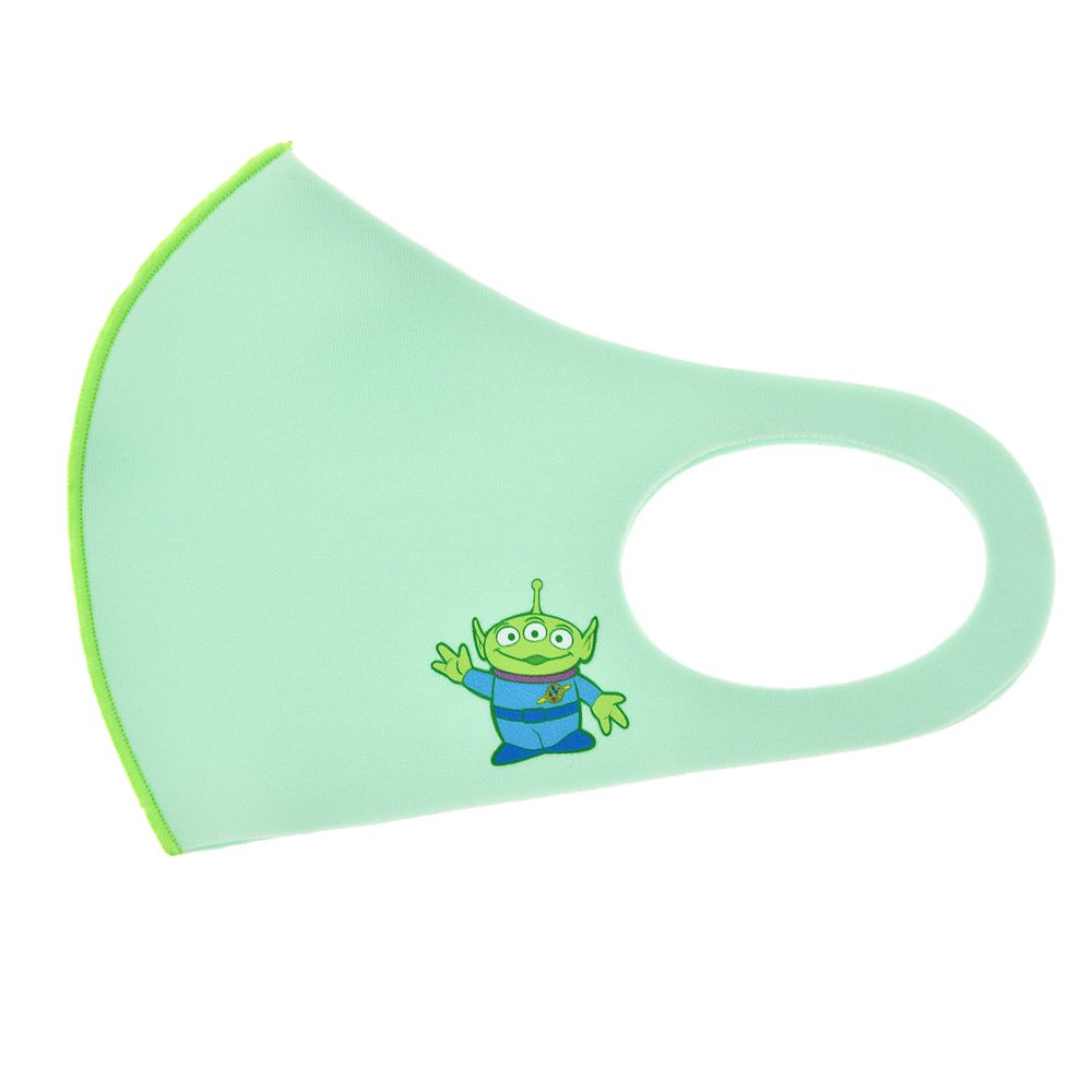 公式 ショップディズニー リトル グリーンメン エイリアン 家庭用布マスク 蛍光ラインステッチ