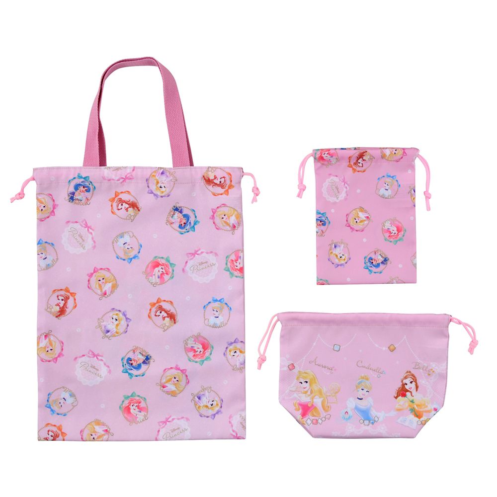 公式 ショップディズニー ディズニープリンセス 巾着 セット リボンフレーム Back To School