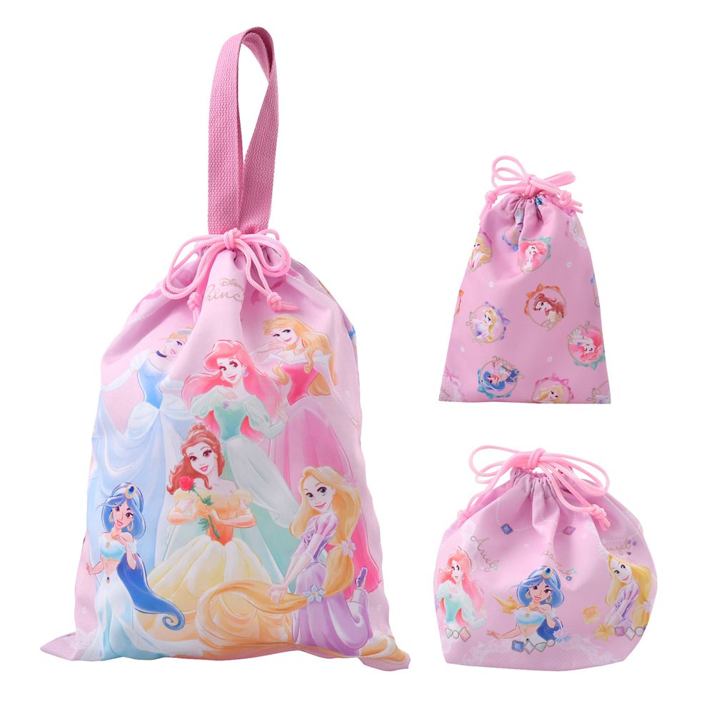 公式 ショップディズニー ディズニープリンセス 巾着 セット リボンフレーム Back To School