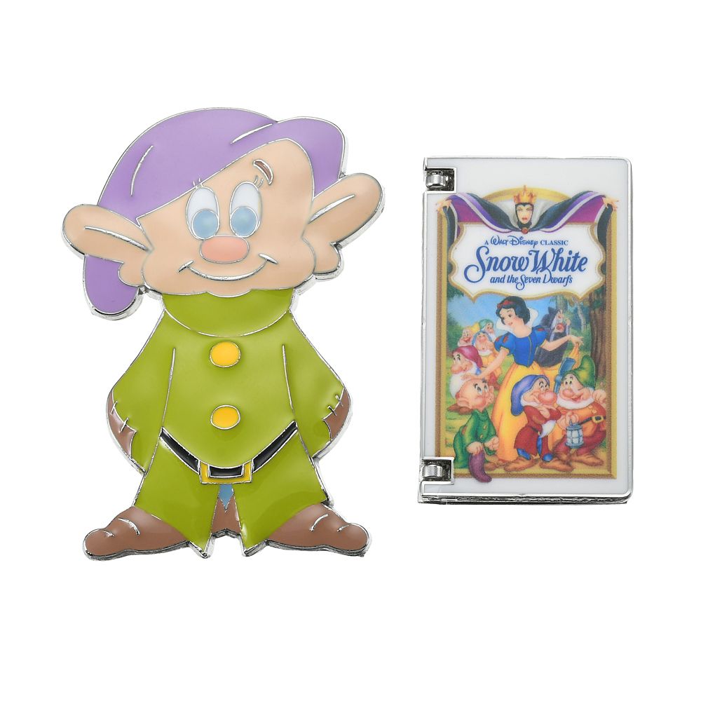 公式 ショップディズニー おとぼけ ピンバッジ セット Vhs風ボックス入り 白雪姫 アニバーサリー
