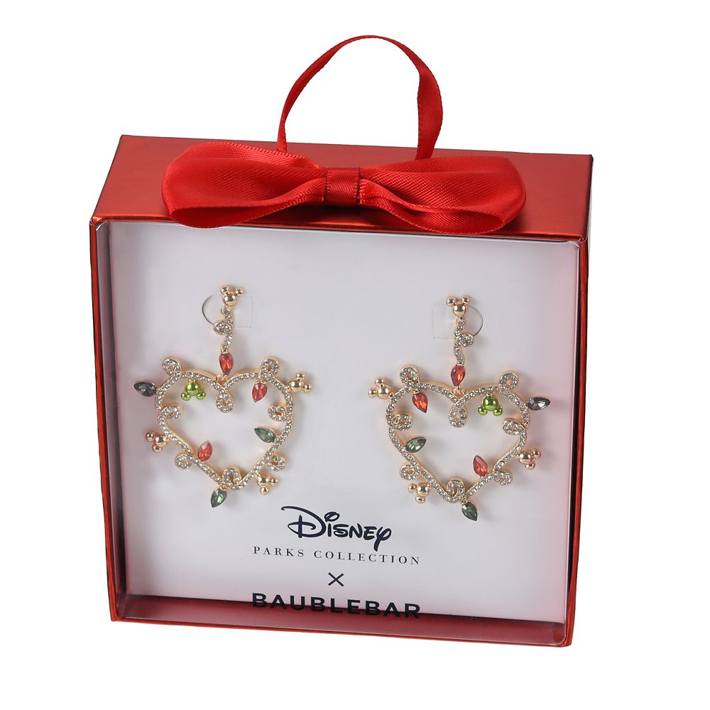 公式 ショップディズニー Baublebar ミッキー ピアス イルミネーションハート クリスマス