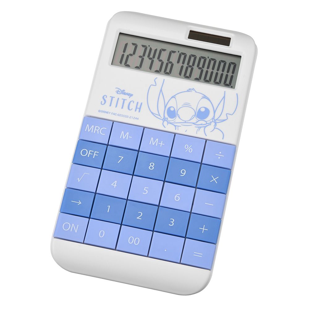 公式 ショップディズニー スティッチ 電卓 スクエア New School Life